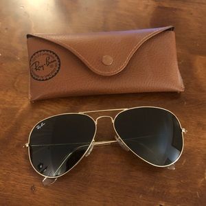 Ray-Ban gold aviators